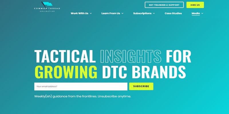 Common Thread Collective blog homepage