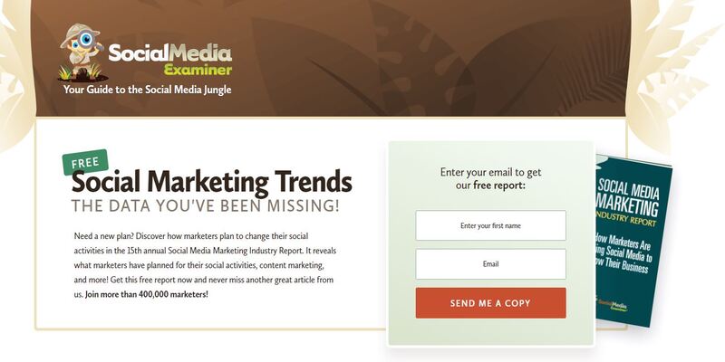 Social Media Examiner blog homepage