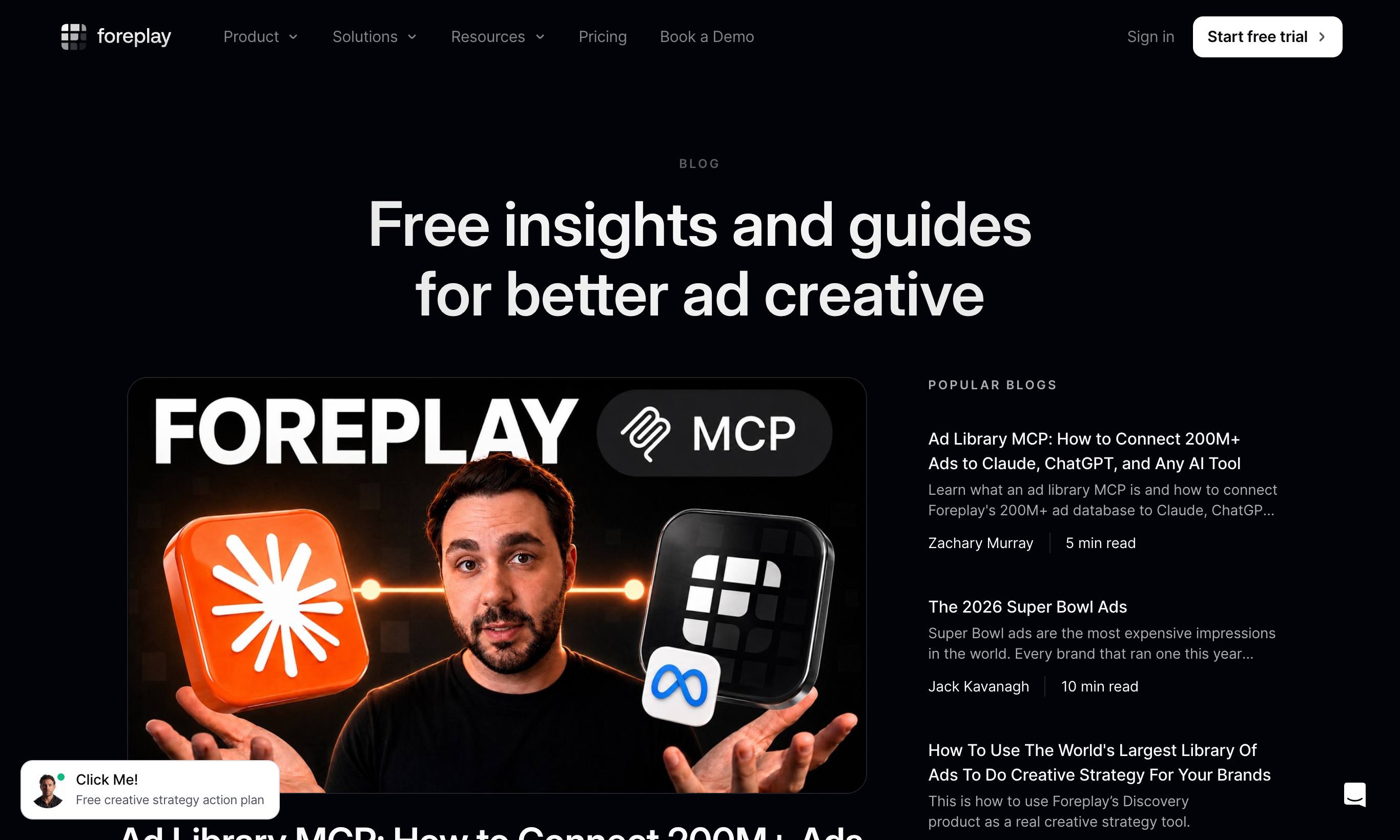 Foreplay blog homepage
