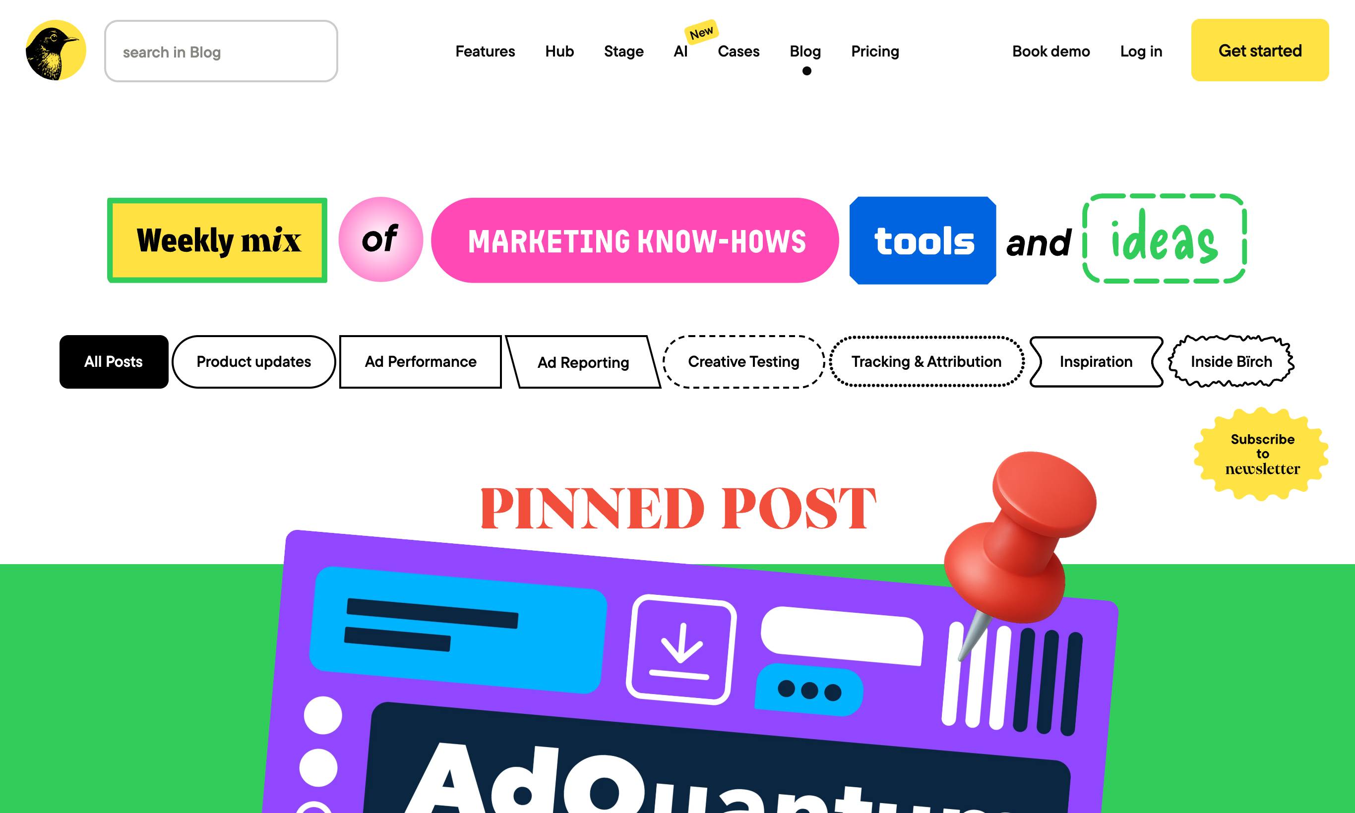 Revealbot blog homepage
