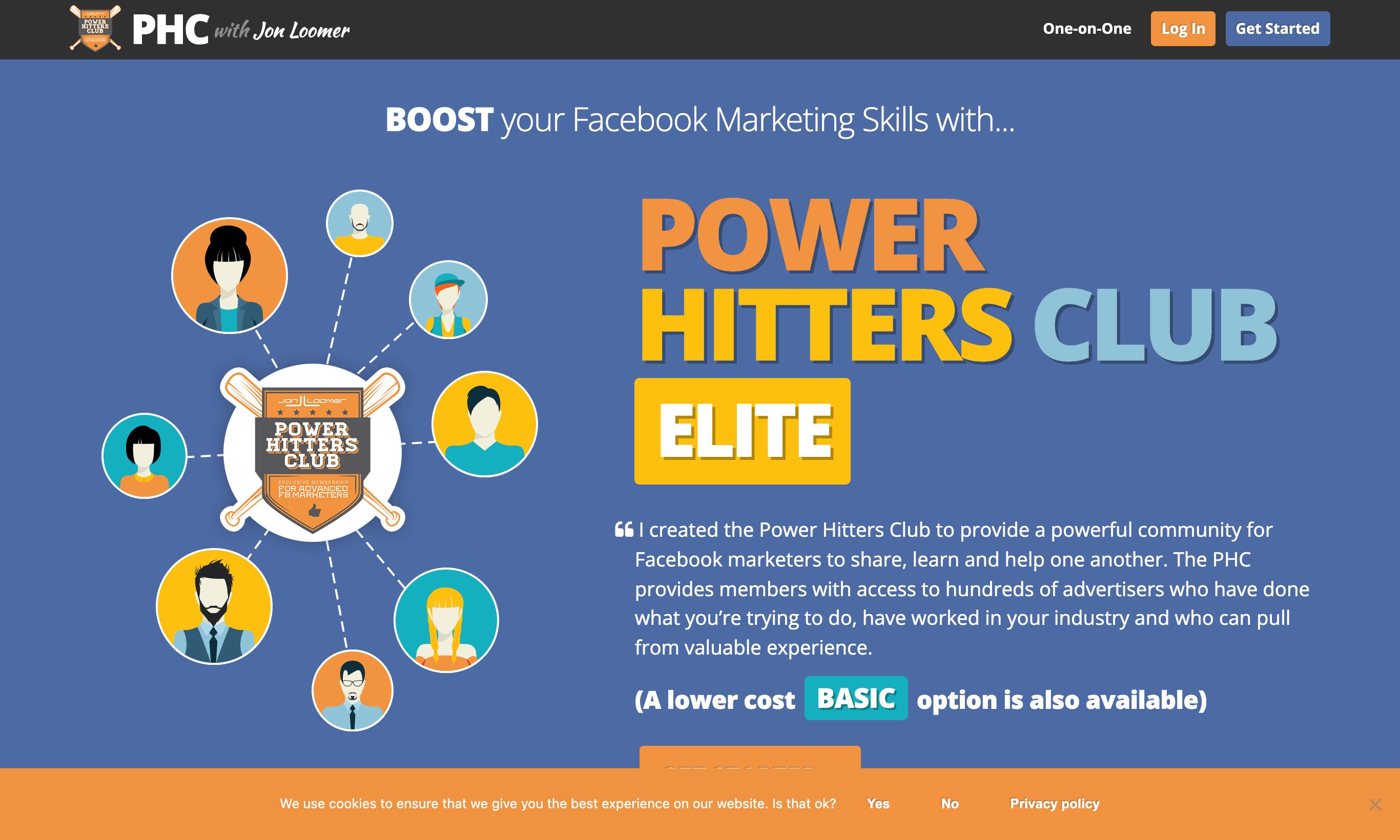 An overview of the PHC with Jon Loomer Facebook Ads Course's main page