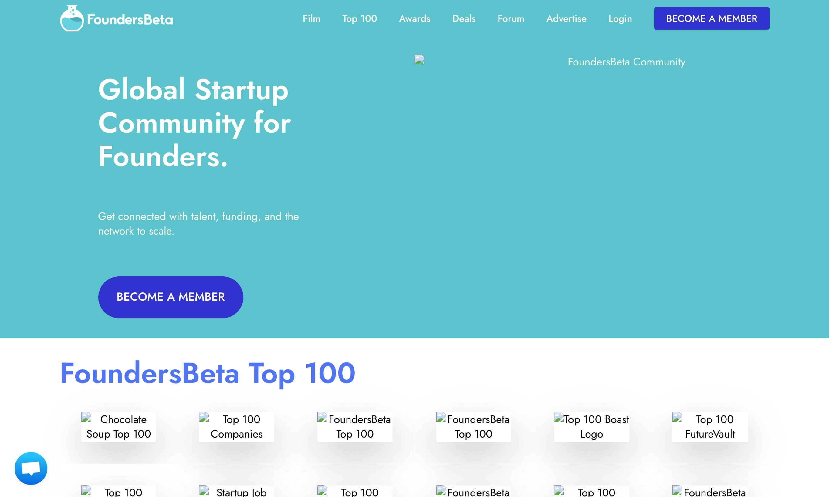 FoundersBeta homepage