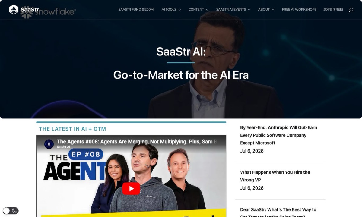 SaaStr homepage