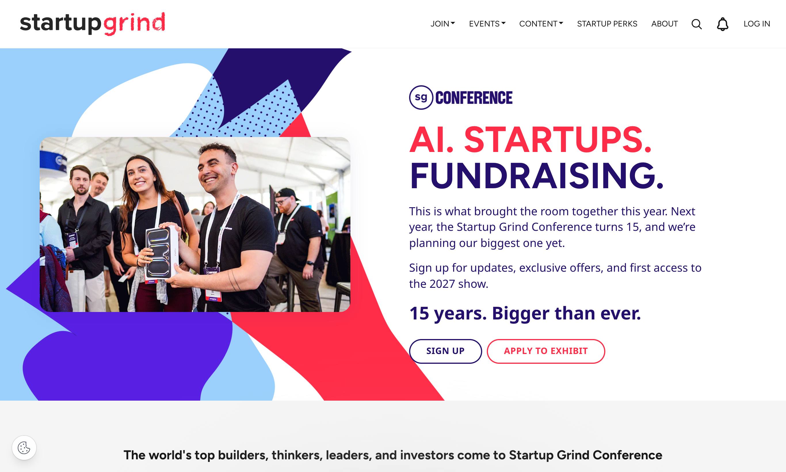 Startup Grind homepage