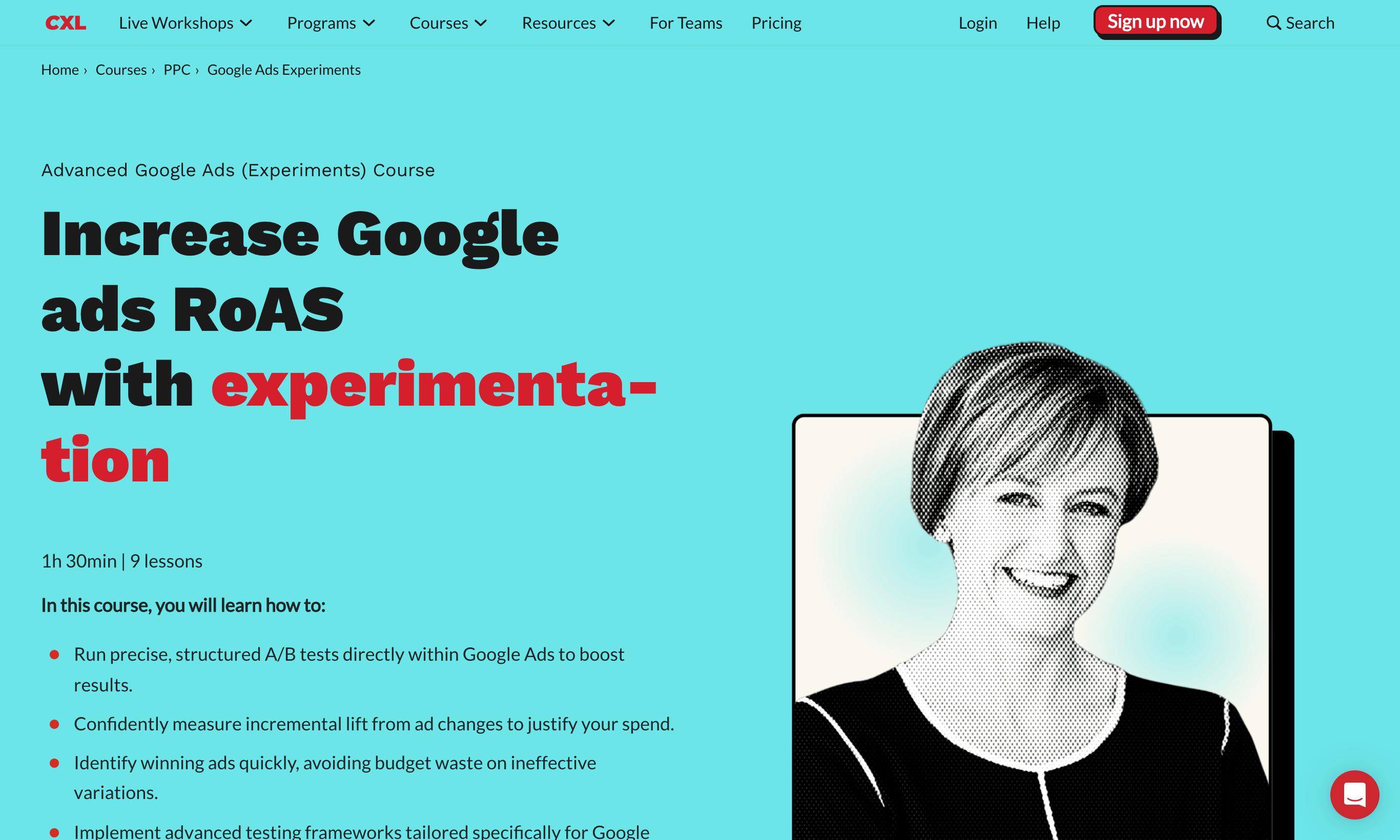 CXL Google Ads Experiments Course 2025