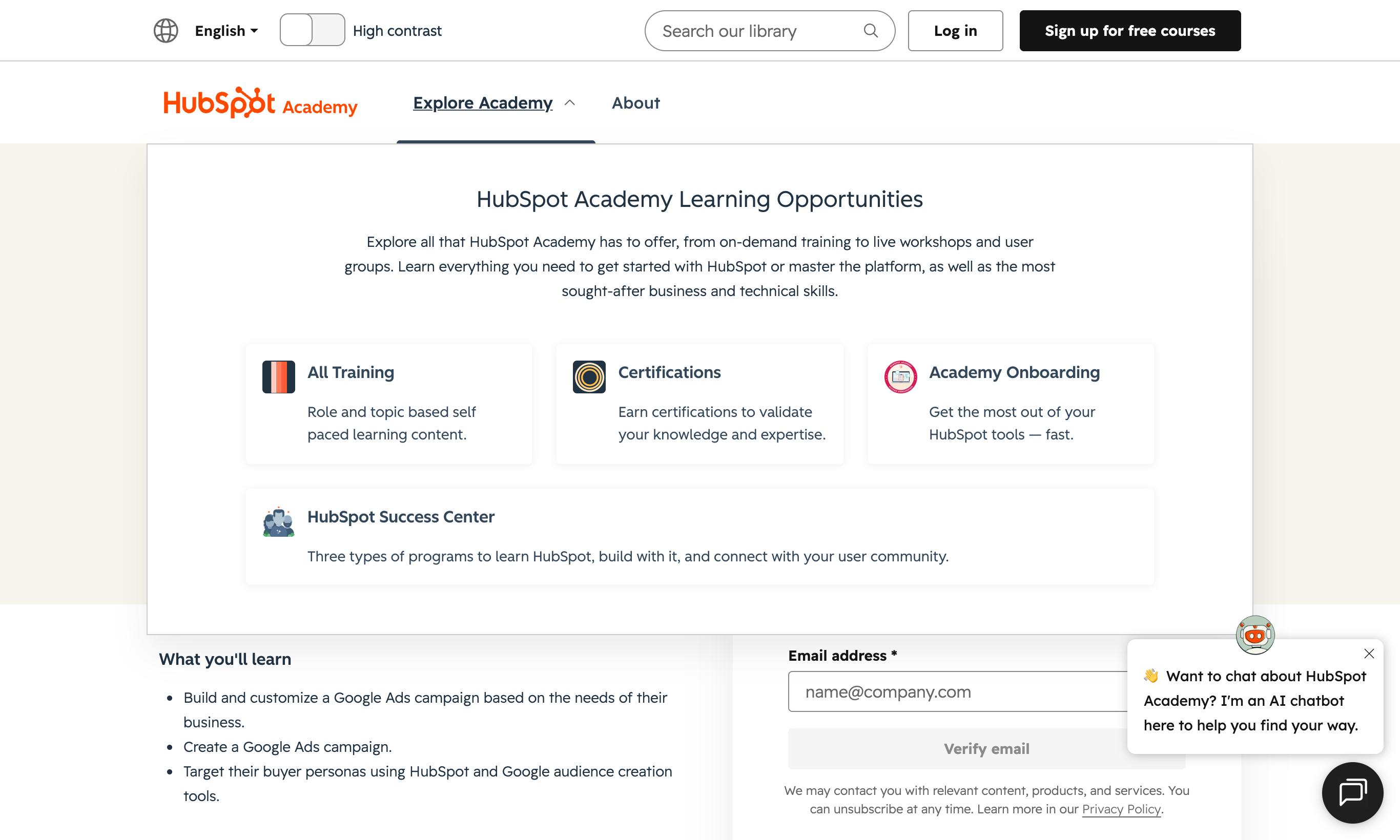 HubSpot Academy’s Free Google Ads Course 2025