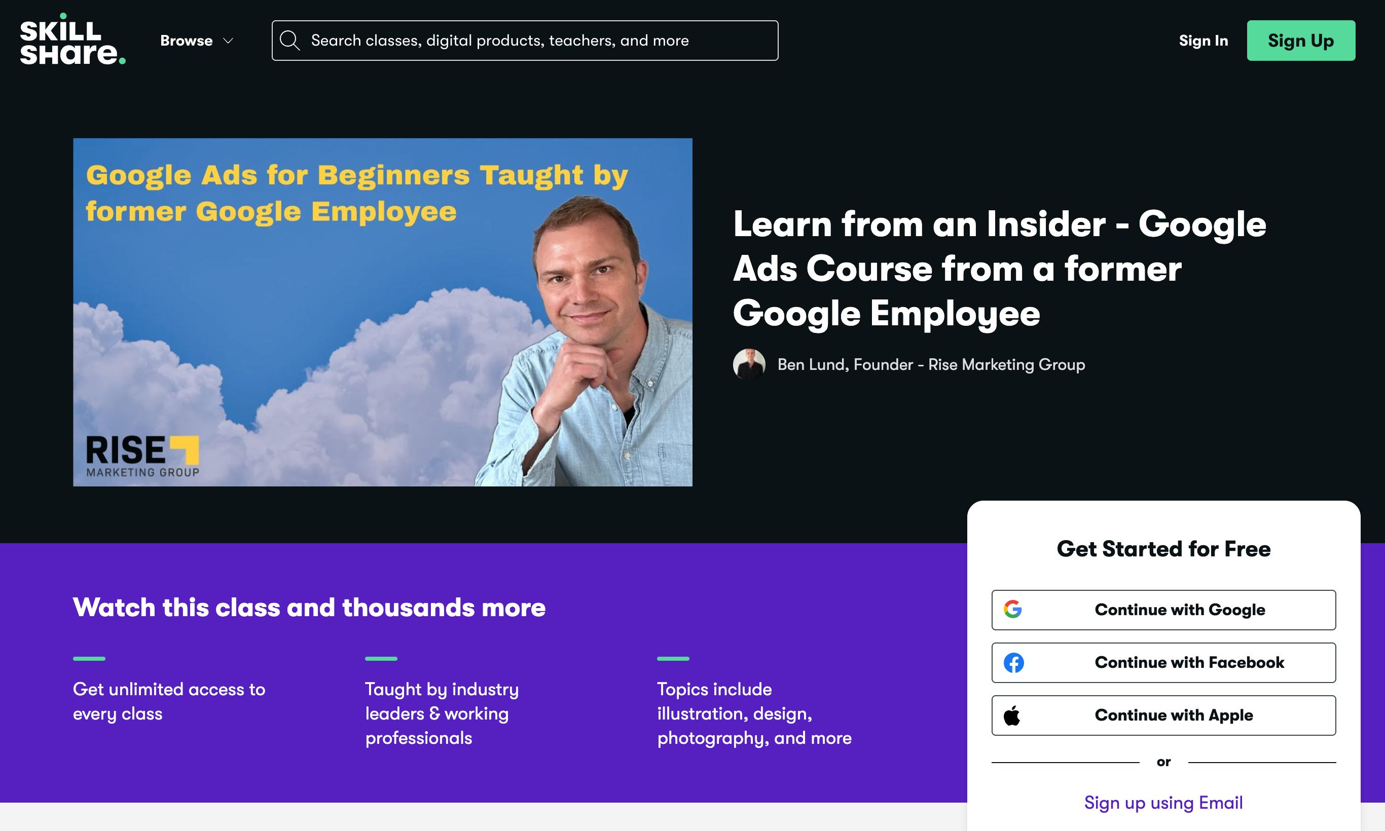 Skillshare - Google Ads Course 2025