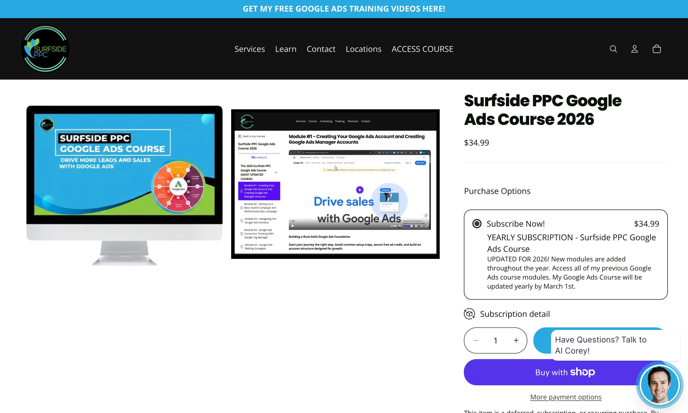 Surfside PPC Google Ads Course 2025