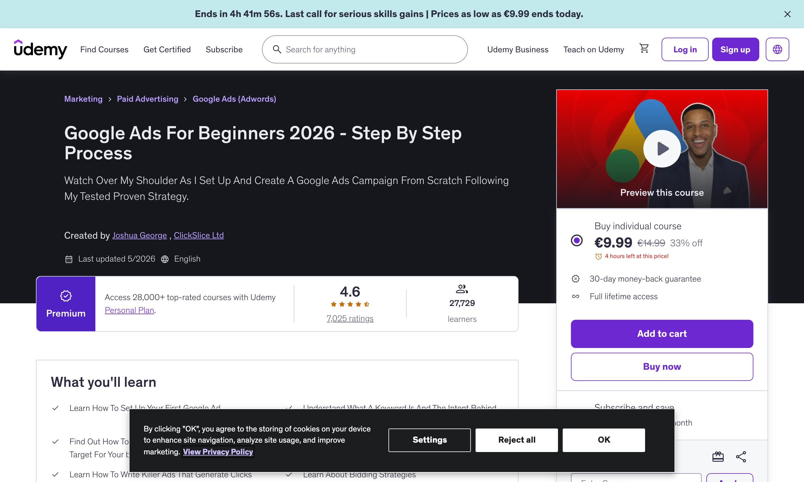 Udemy - Google Ads For Beginners 2025 – Step By Step Process