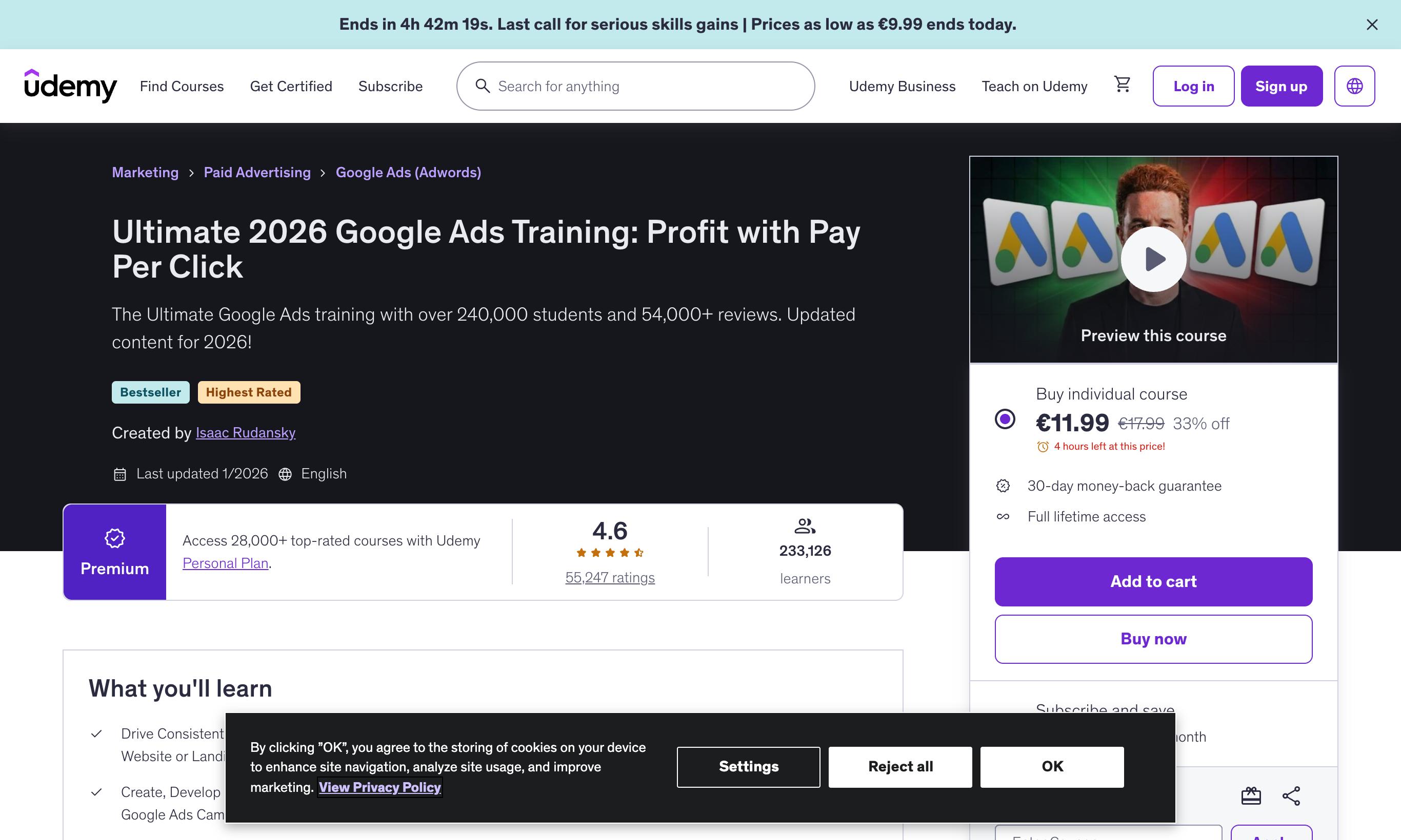 Udemy - Ultimate Google Ads Training 2025