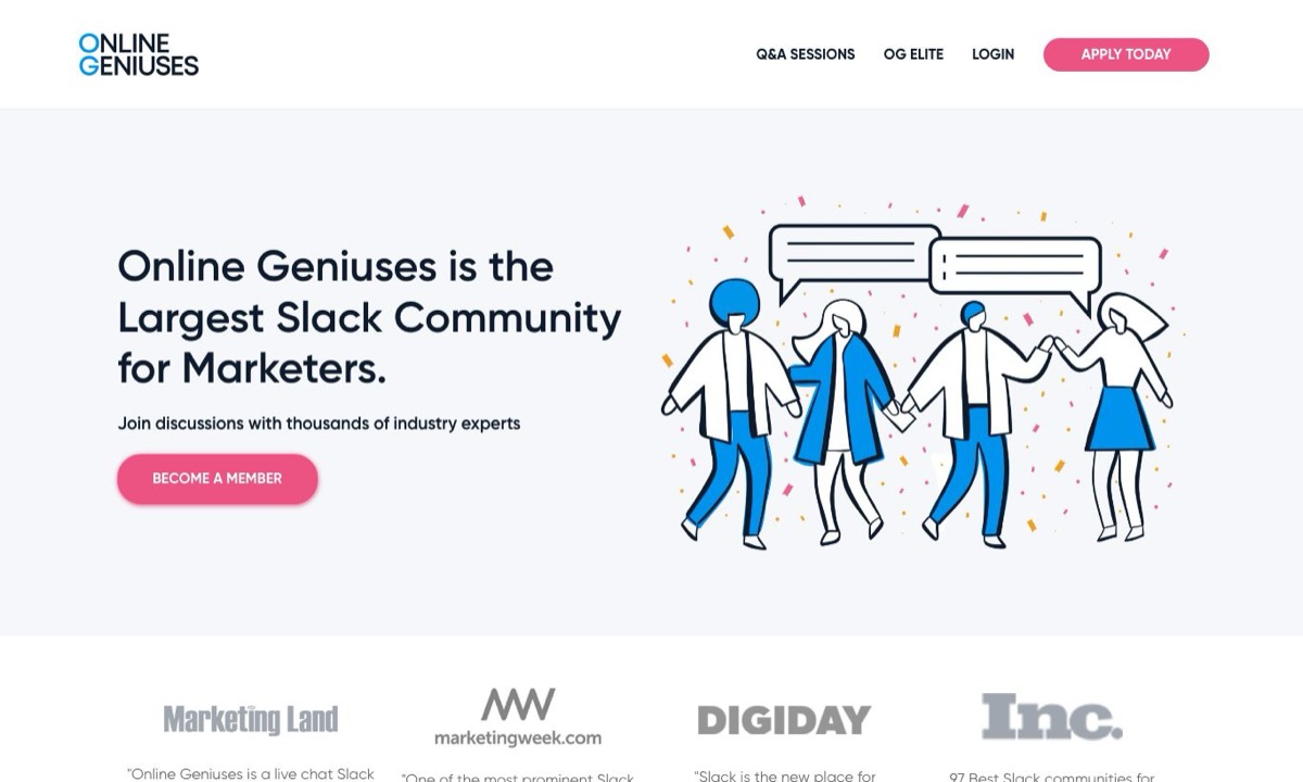 Online Geniuses homepage