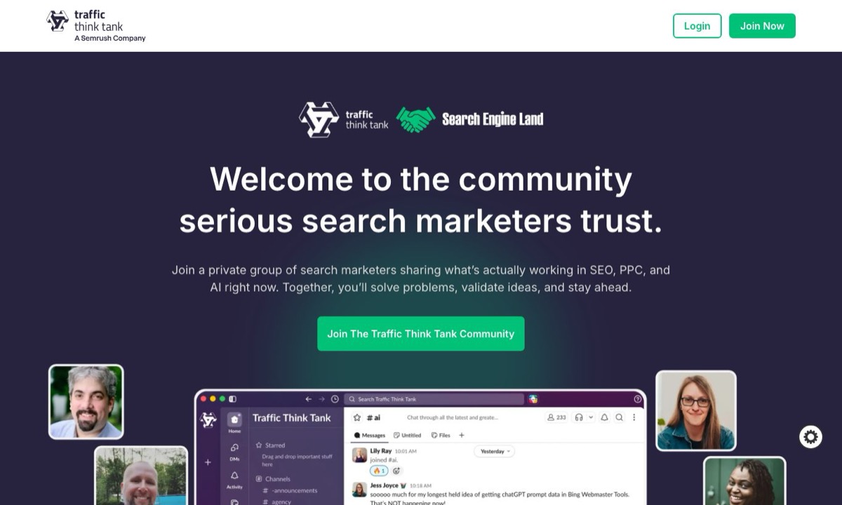 Traffic Think Tank homepage