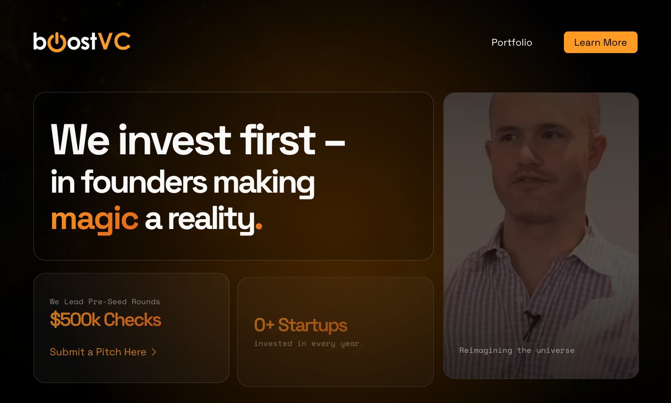 Boost VC homepage