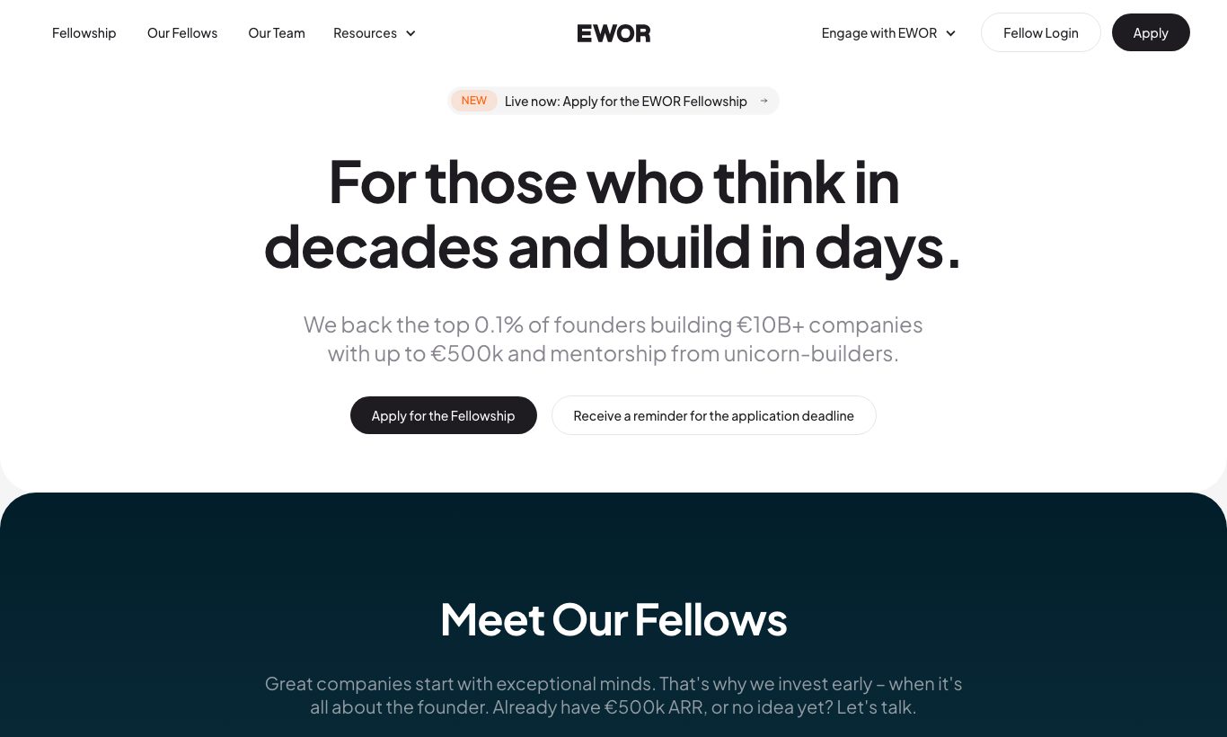 EWOR homepage