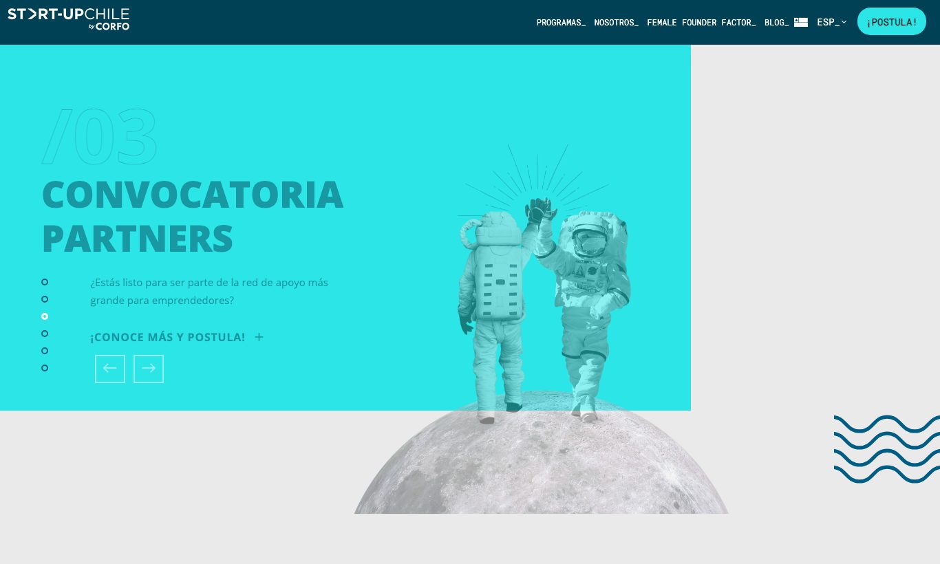 Start-Up Chile homepage