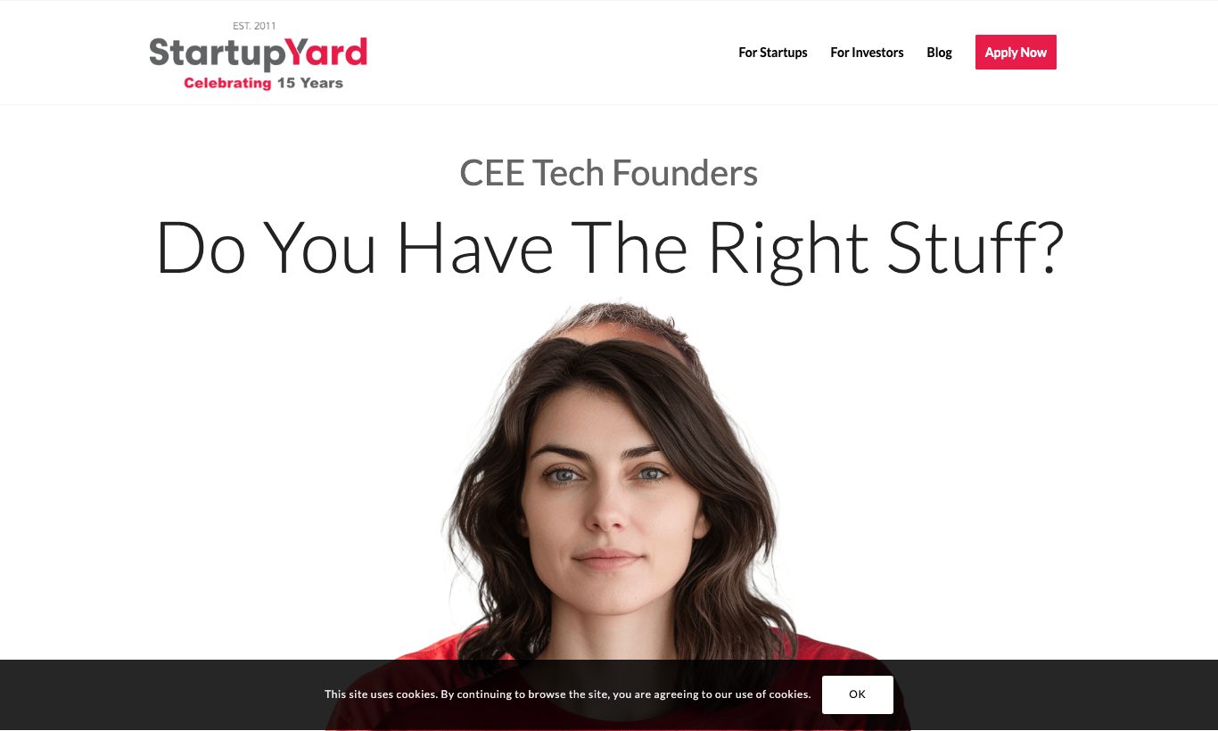 StartupYard homepage