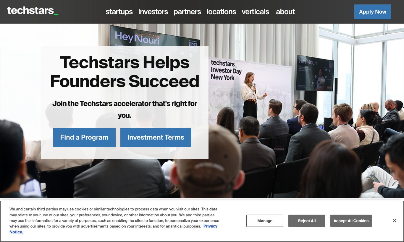Techstars homepage
