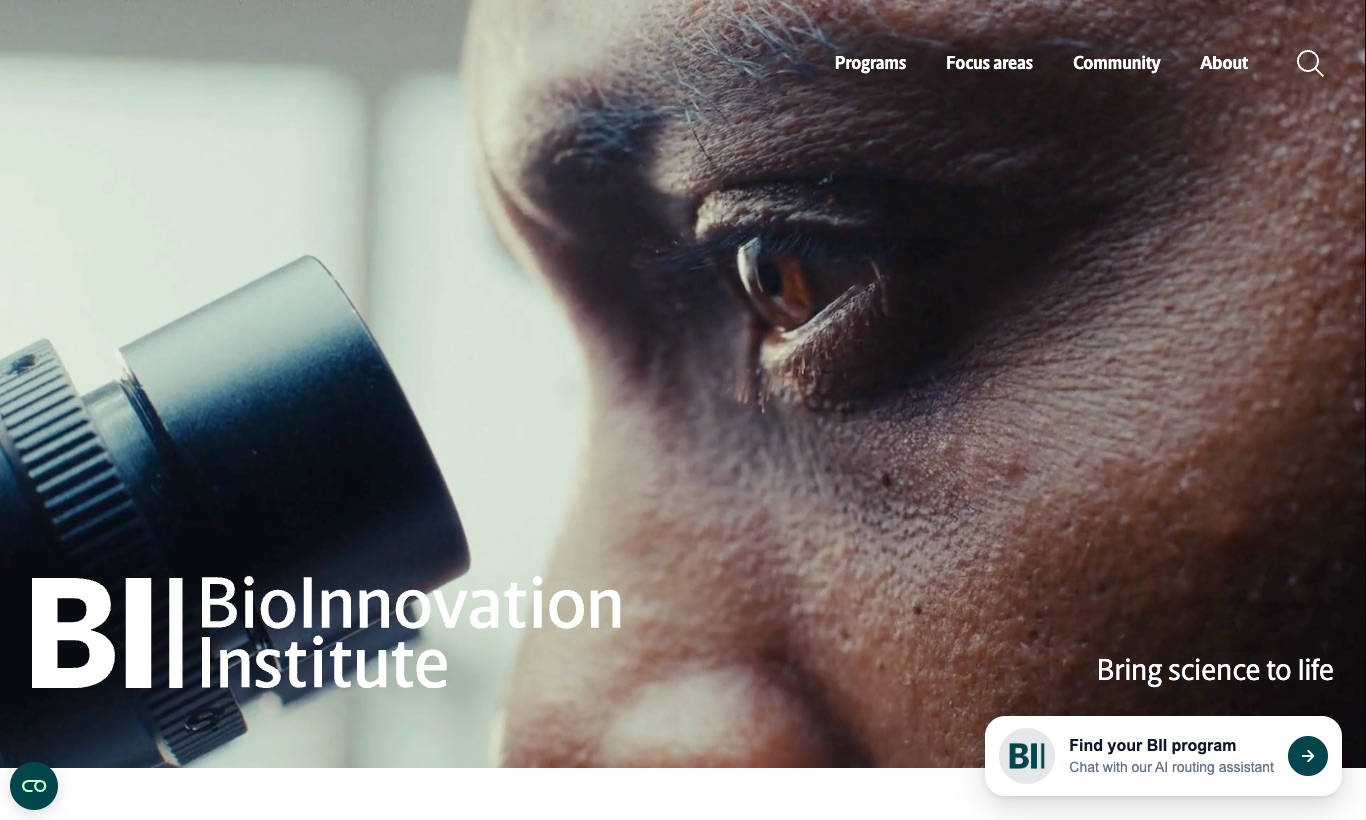 BII Venture Lab website, September 2026