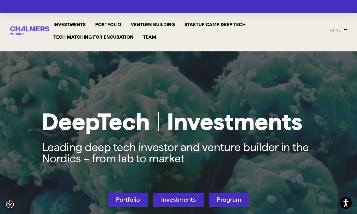 Chalmers Ventures website, September 2026
