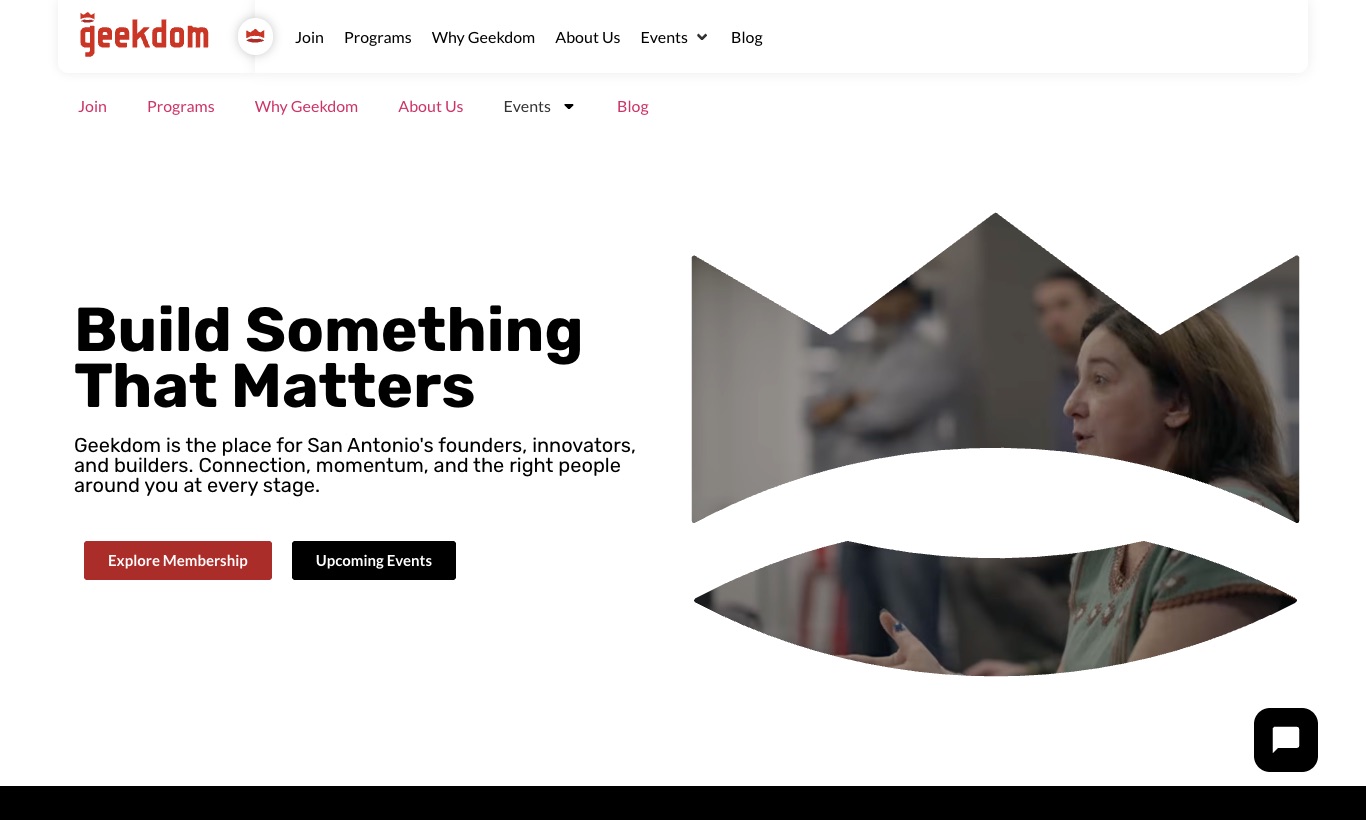 Geekdom website, September 2026