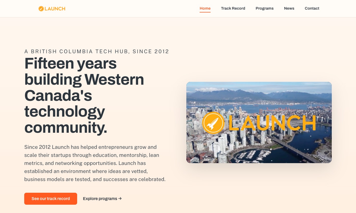 Launch Academy website, September 2026