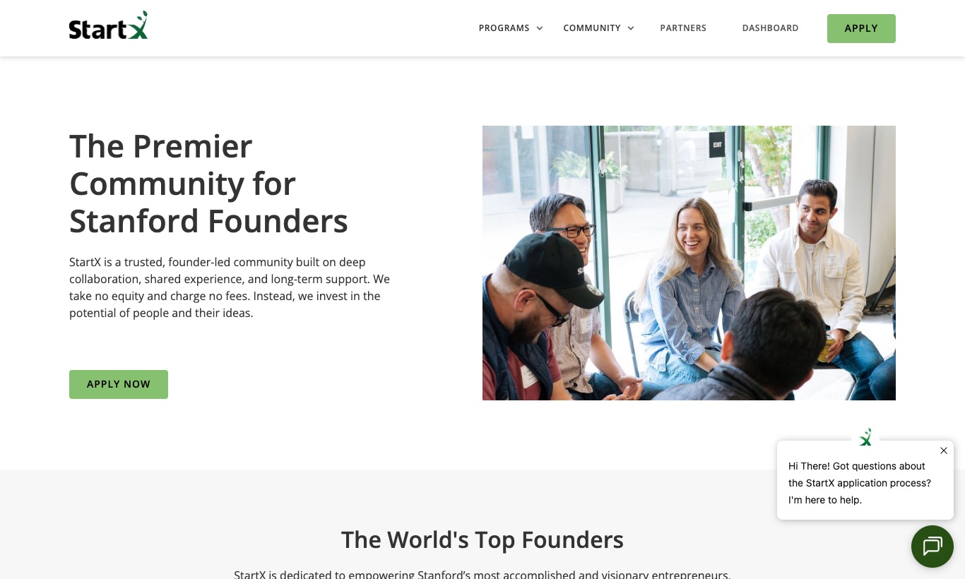 StartX website, September 2026