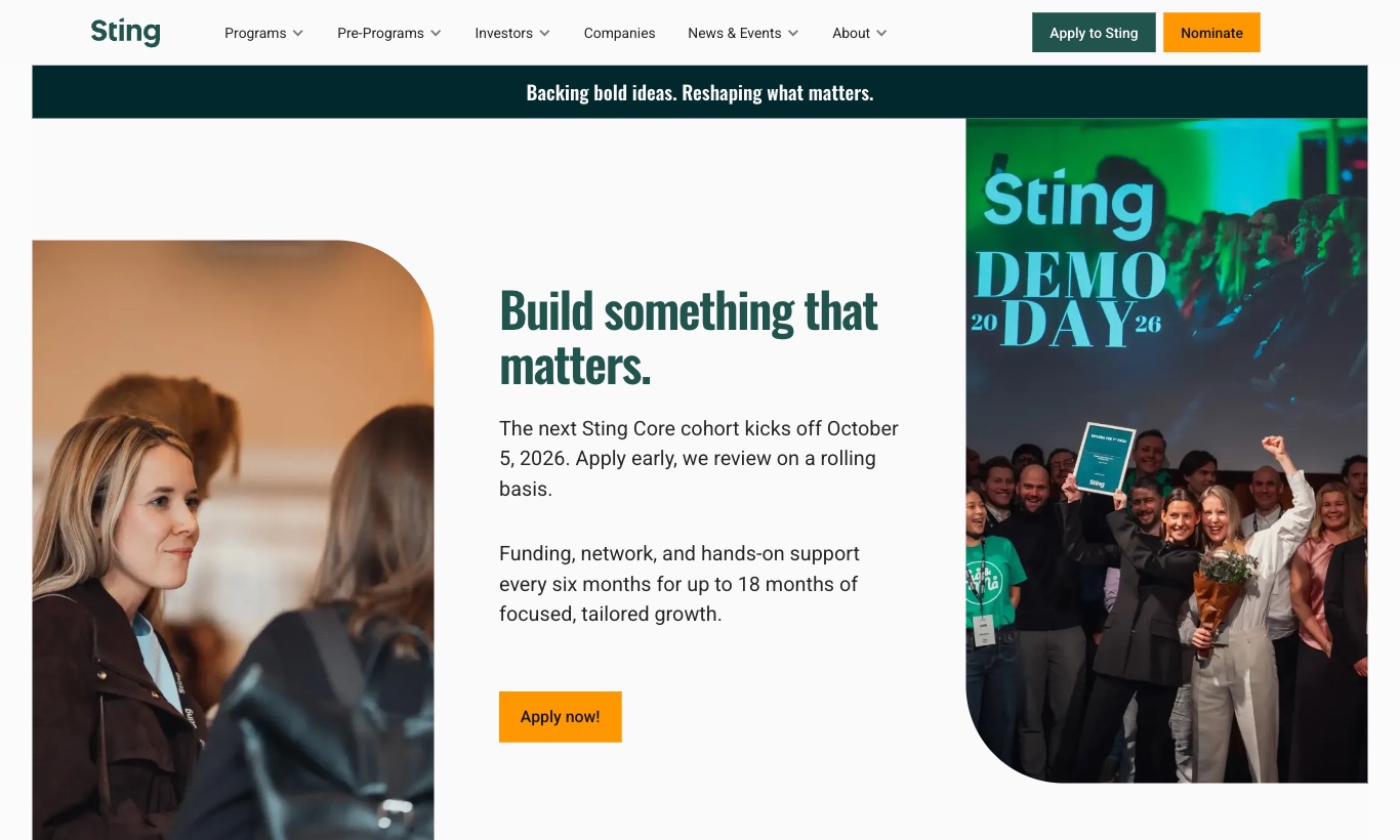 STING website, September 2026
