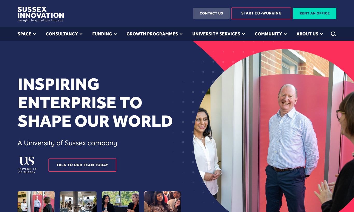 Sussex Innovation website, September 2026