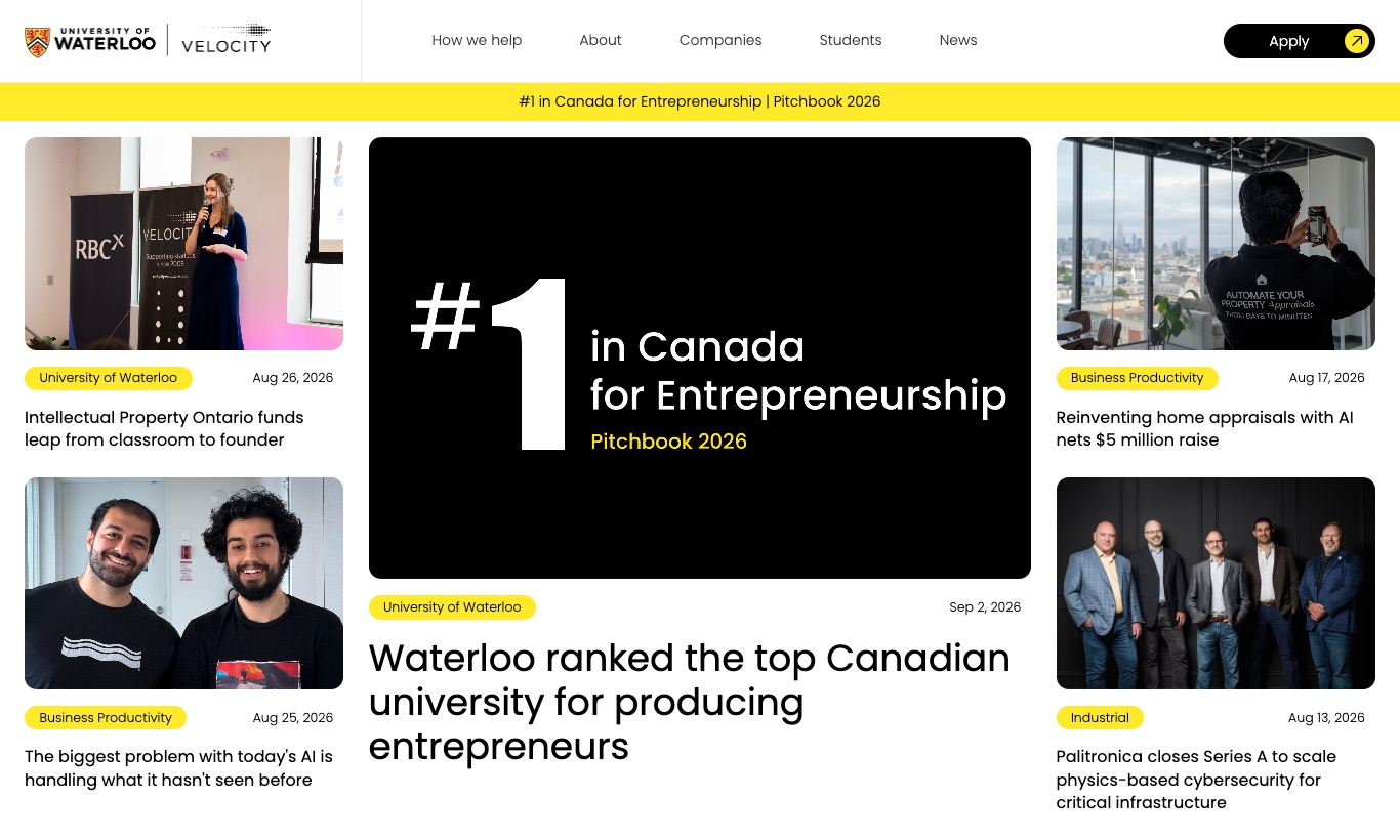 Velocity website, September 2026