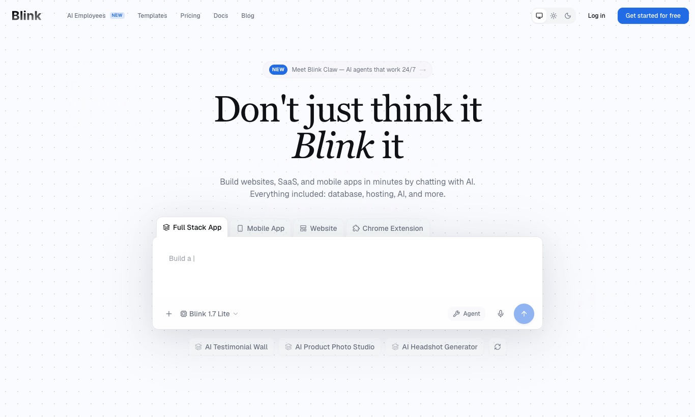 Blink website, September 2026