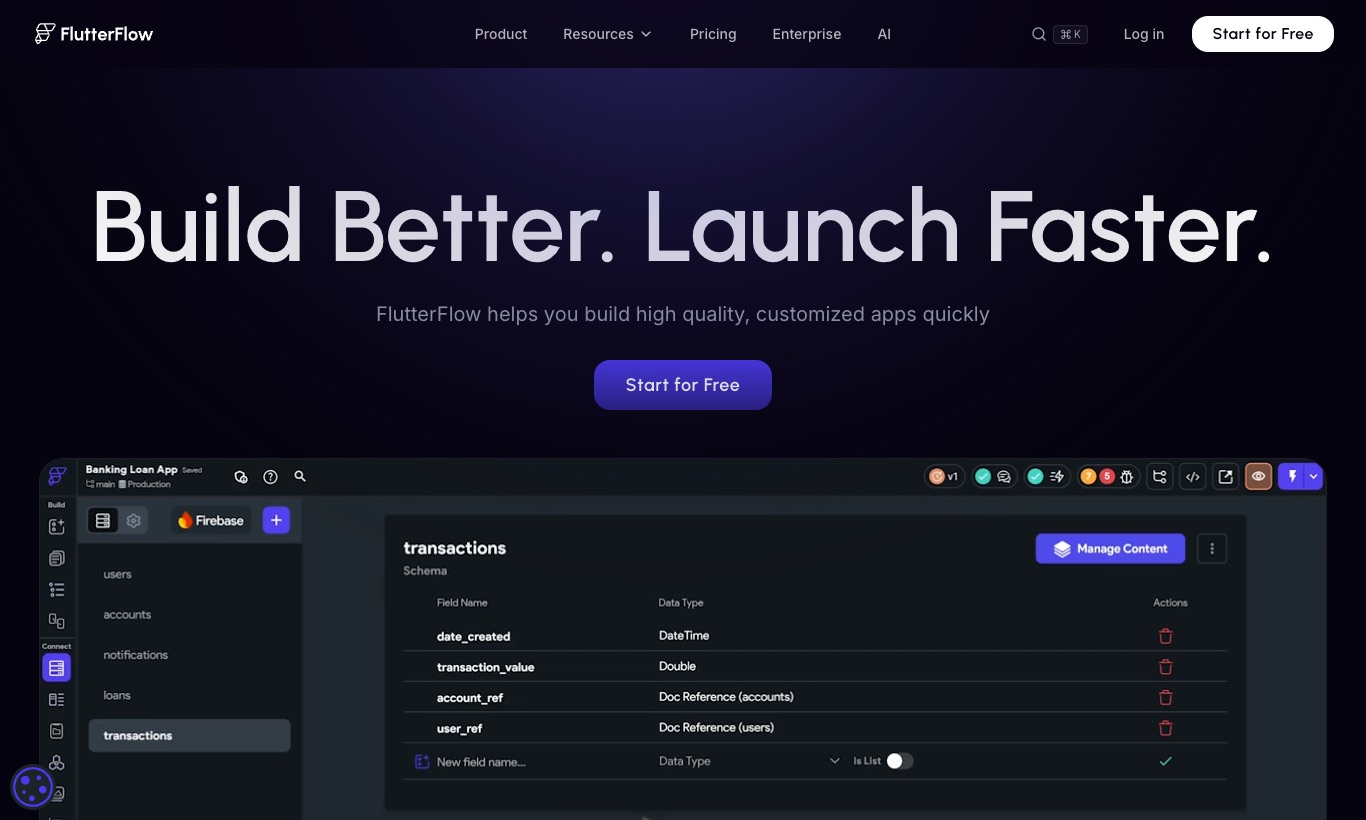 FlutterFlow website, September 2026