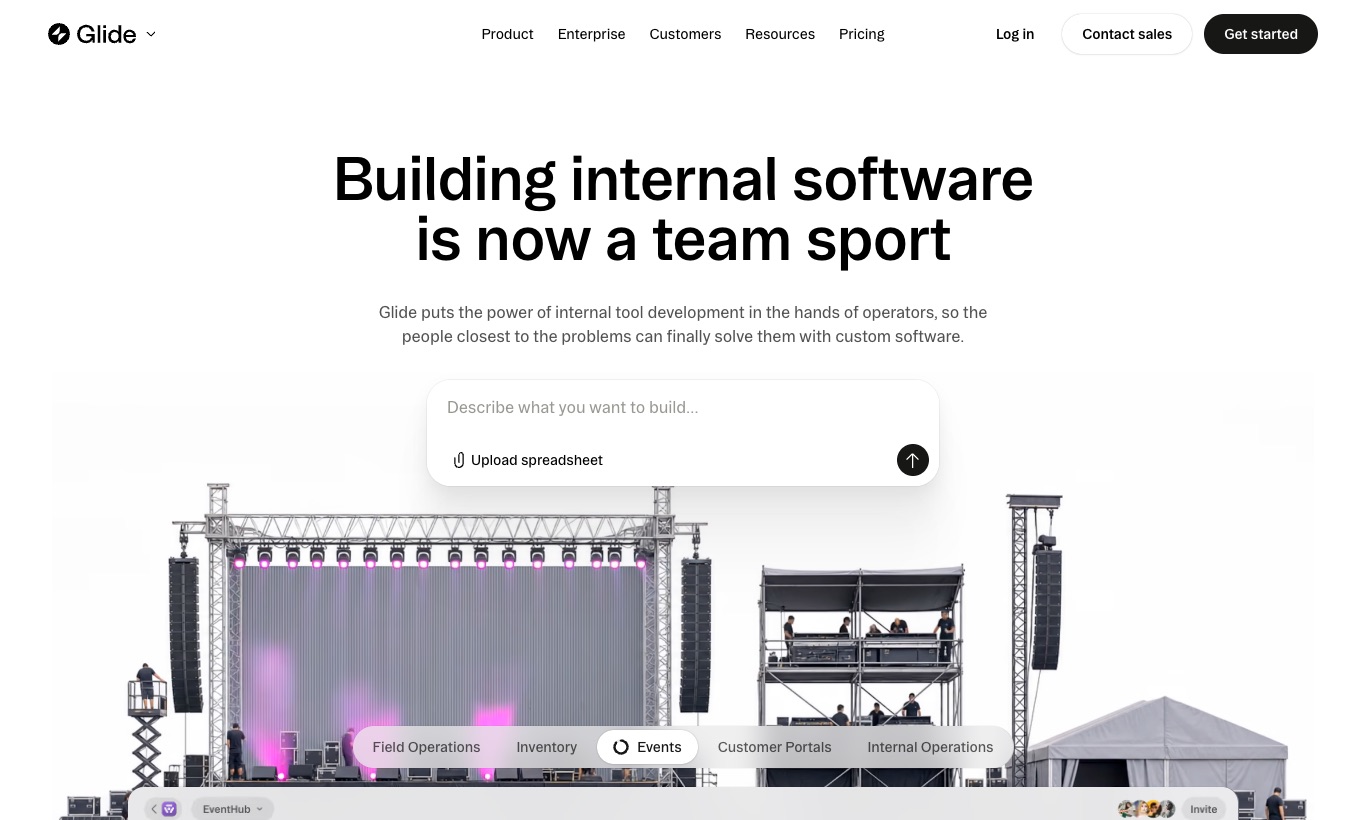 Glide website, September 2026
