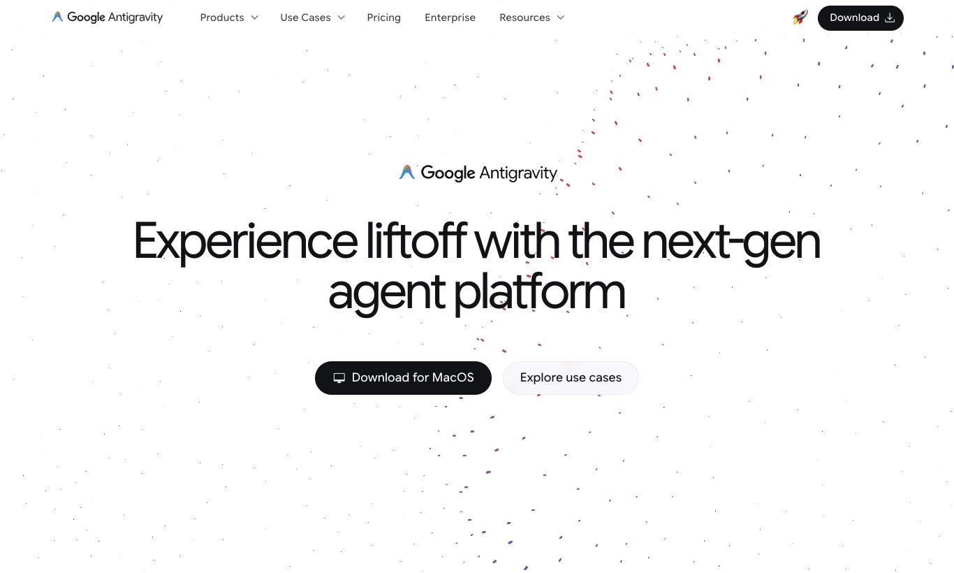 Google Antigravity website, September 2026