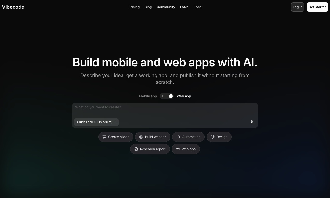 Vibecode website, September 2026