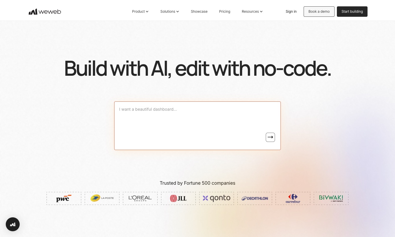 WeWeb website, September 2026