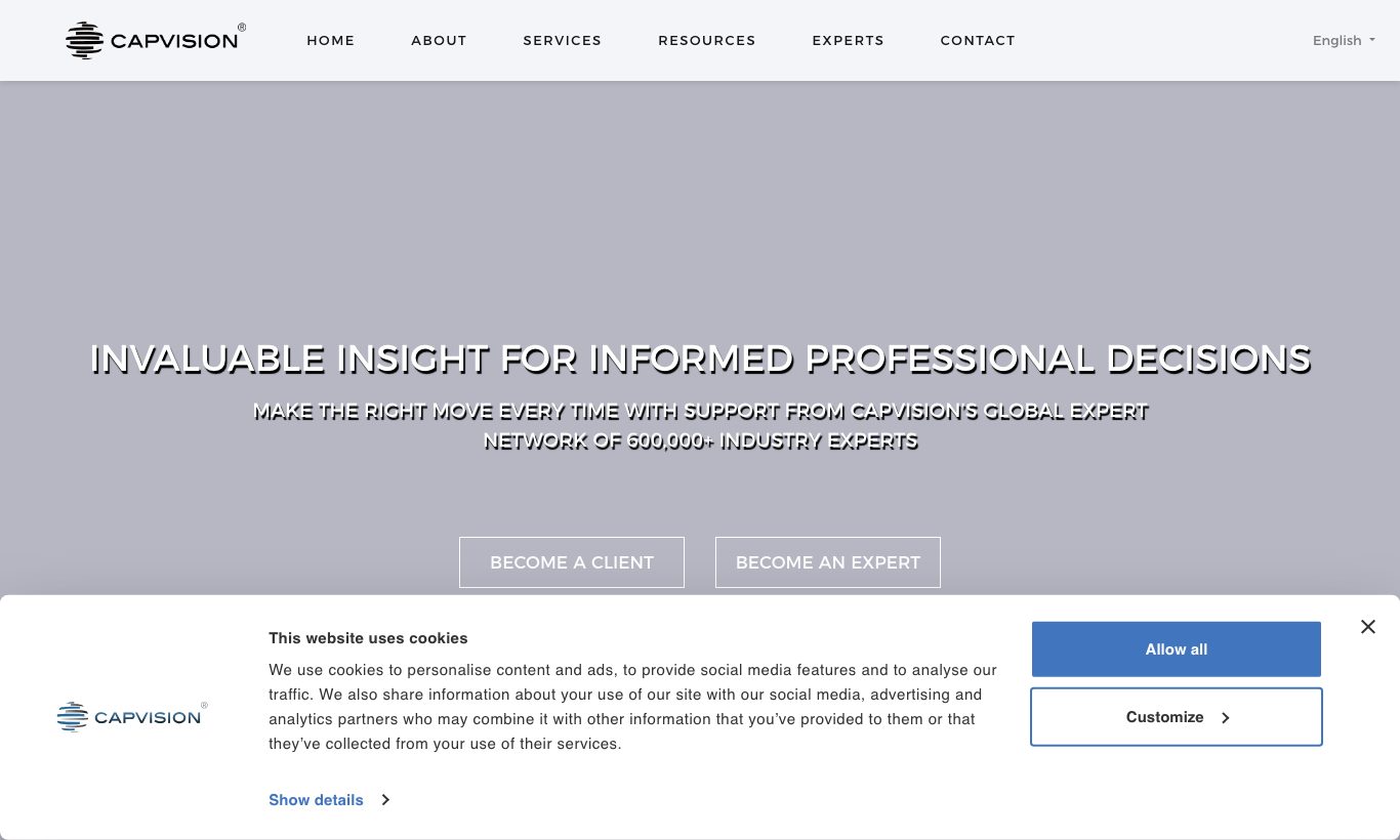 Capvision homepage
