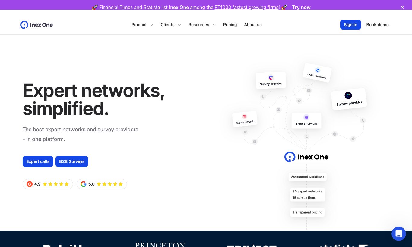 Inex One homepage