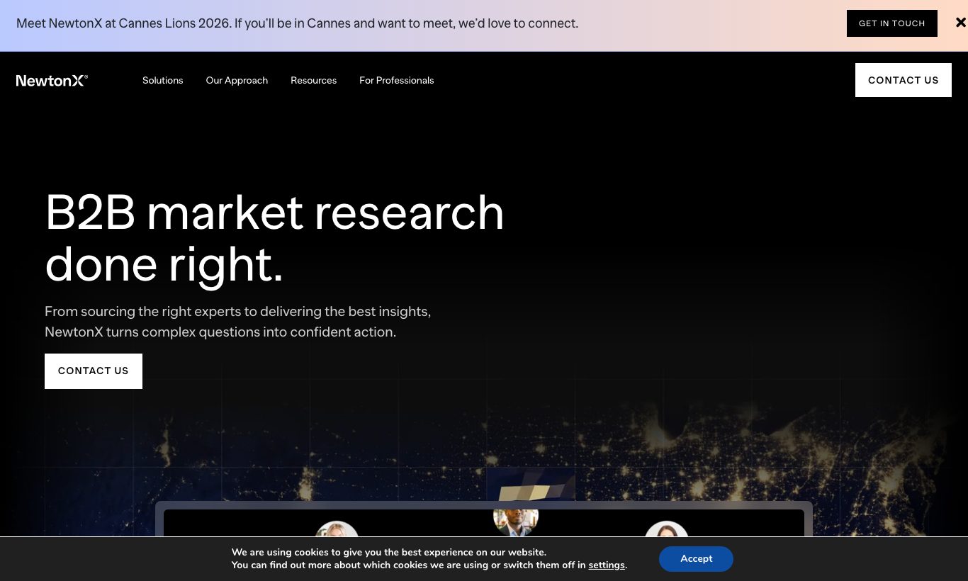 NewtonX homepage