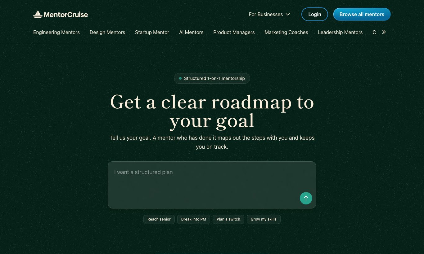 MentorCruise homepage