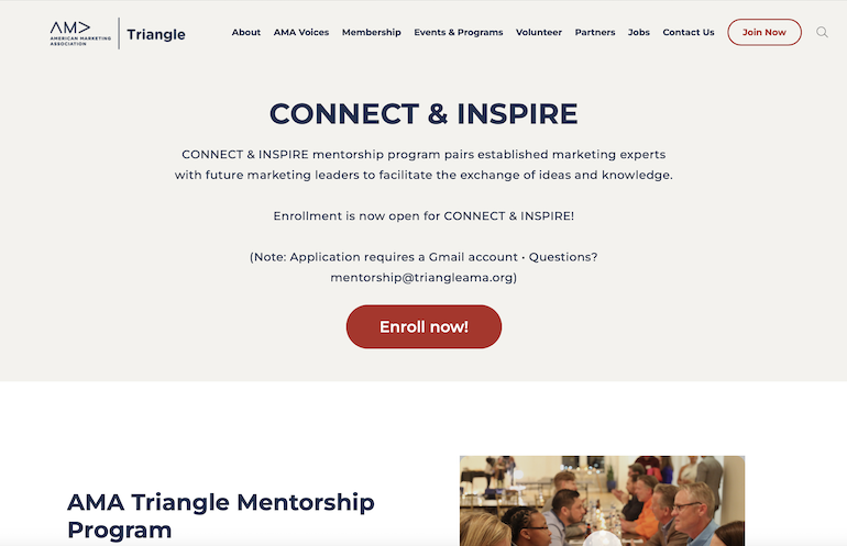 AMA Triangle mentorship program