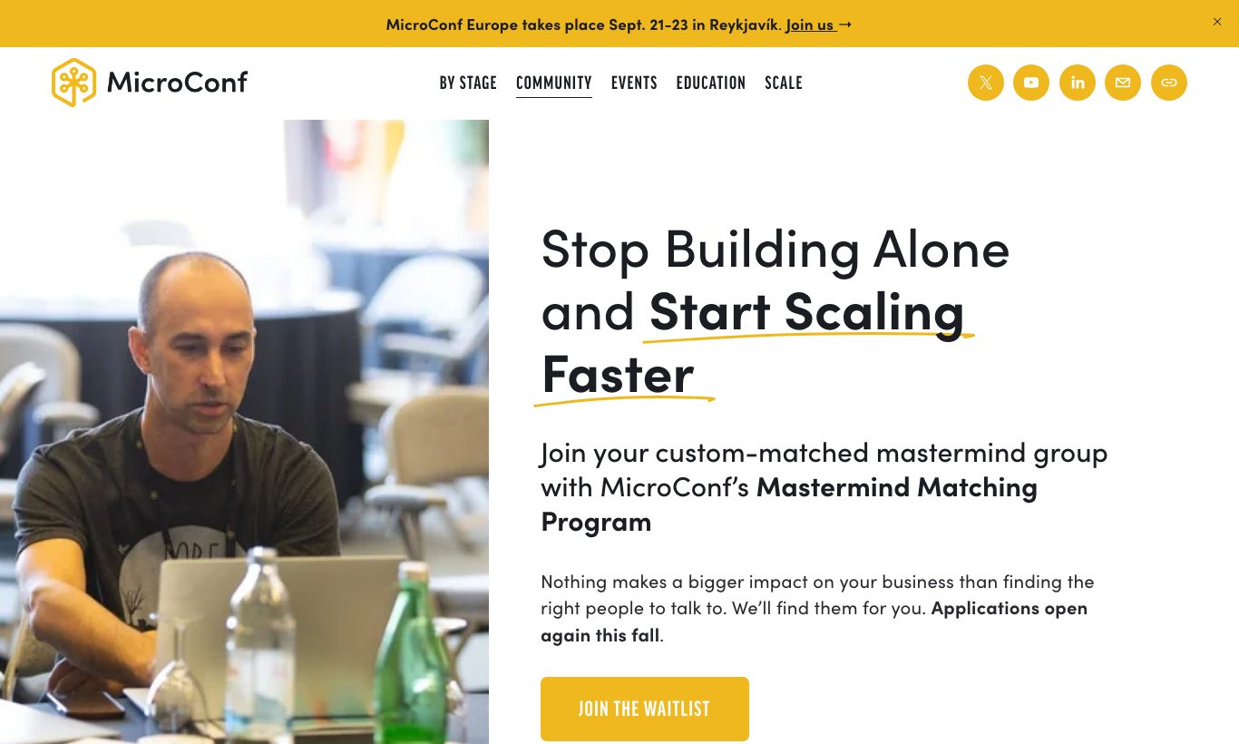 MicroConf Masterminds page