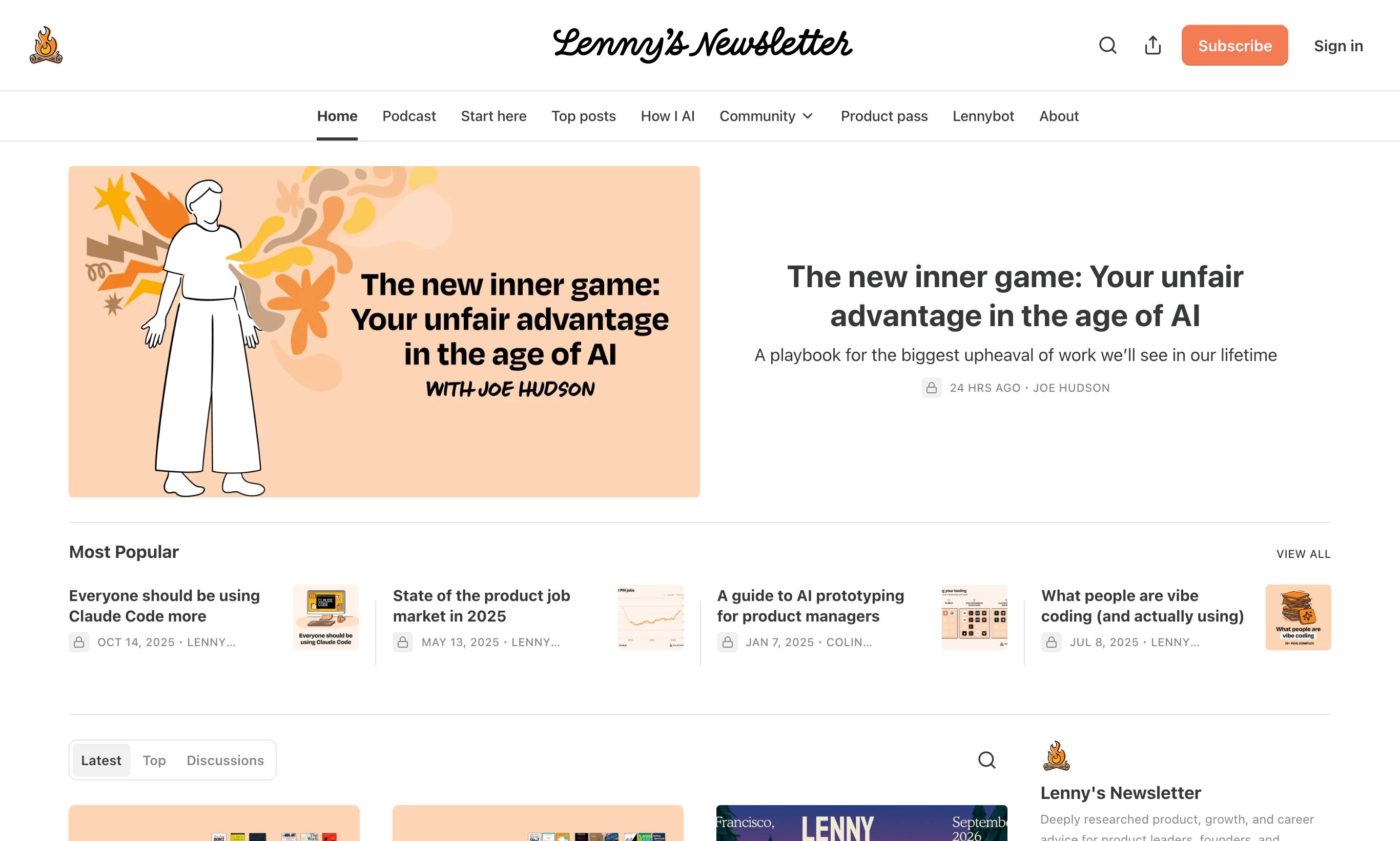 Lenny's Community homepage