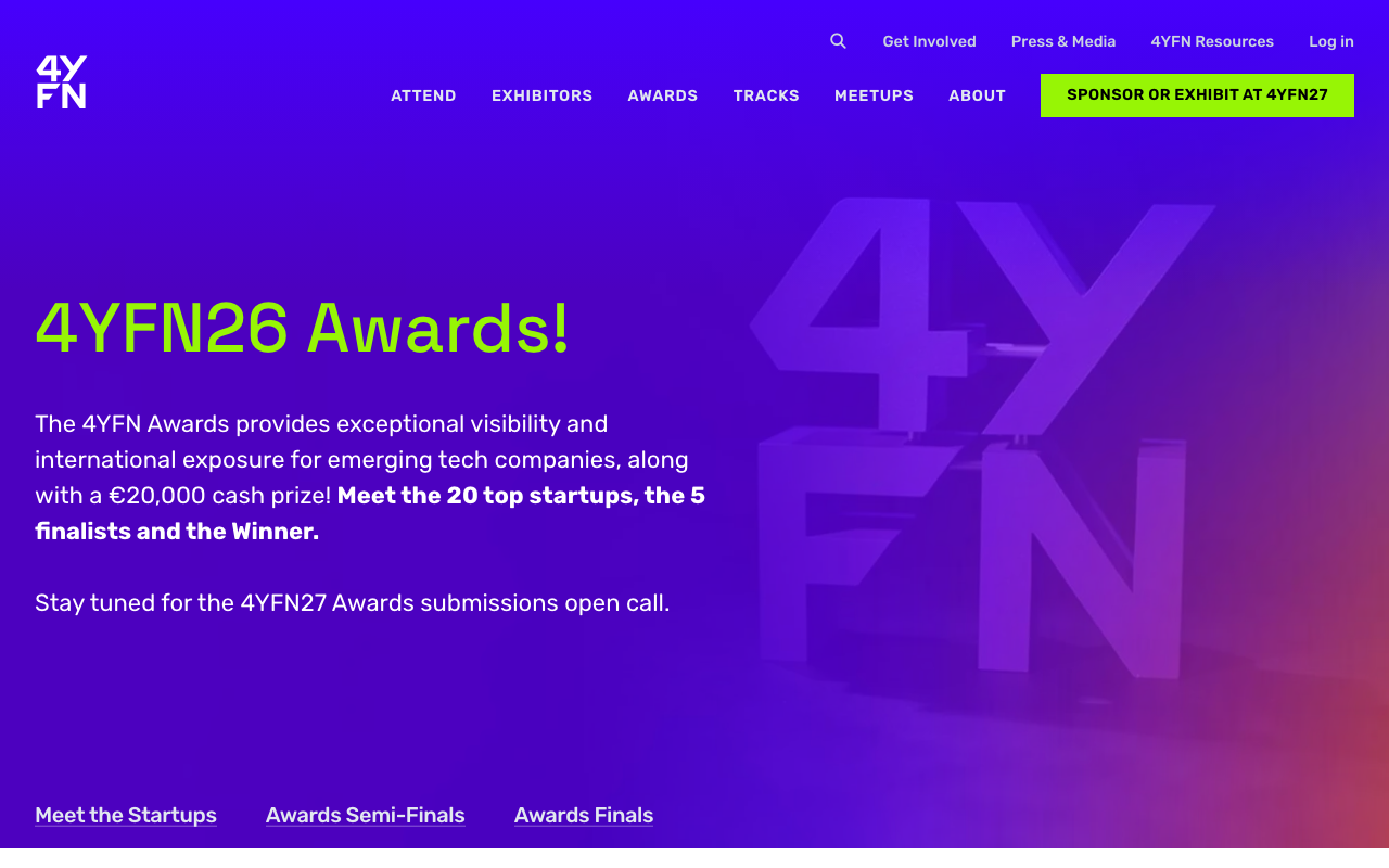 4YFN Awards (at MWC Barcelona) website