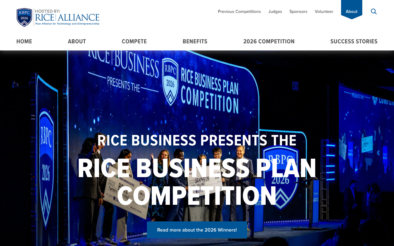 Rice Business Plan Competition (RBPC) website