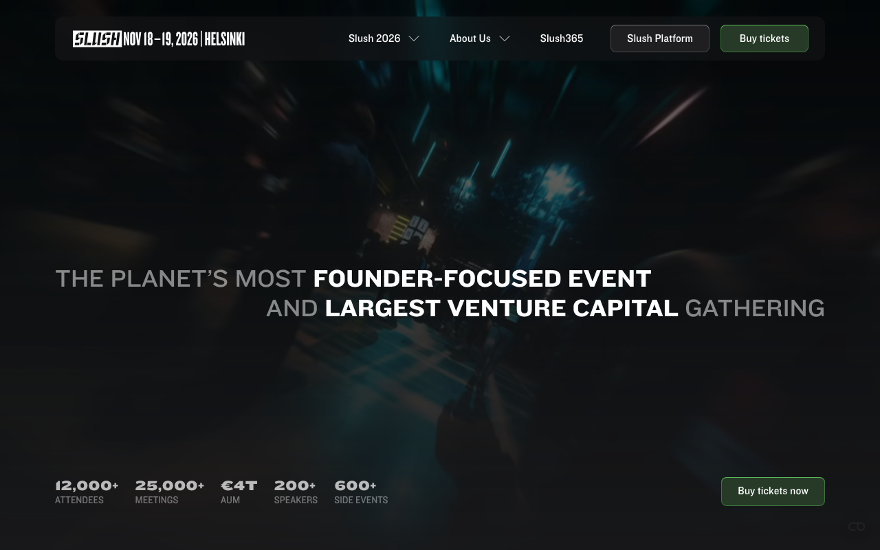 Slush — Slush 100 website
