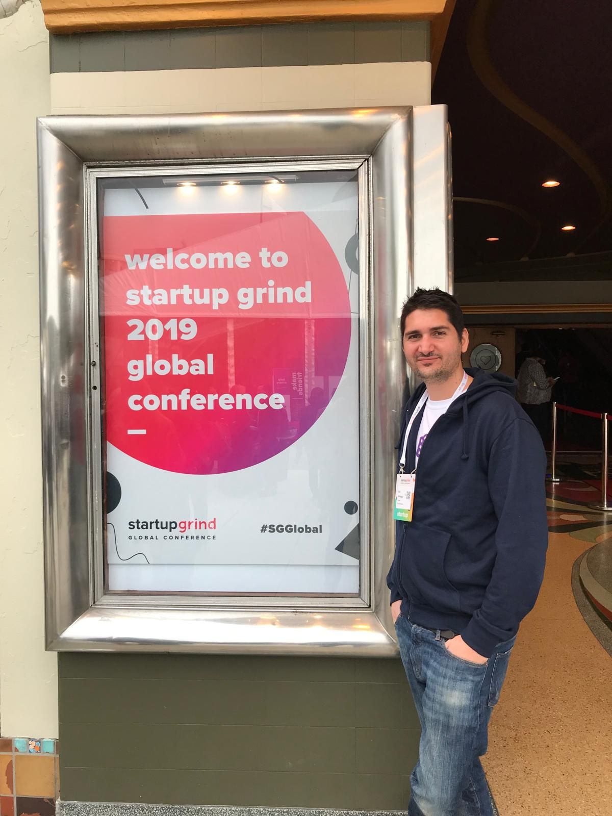 Foti Panagiotakopoulos at the Startup Grind 2019 global conference in San Francisco