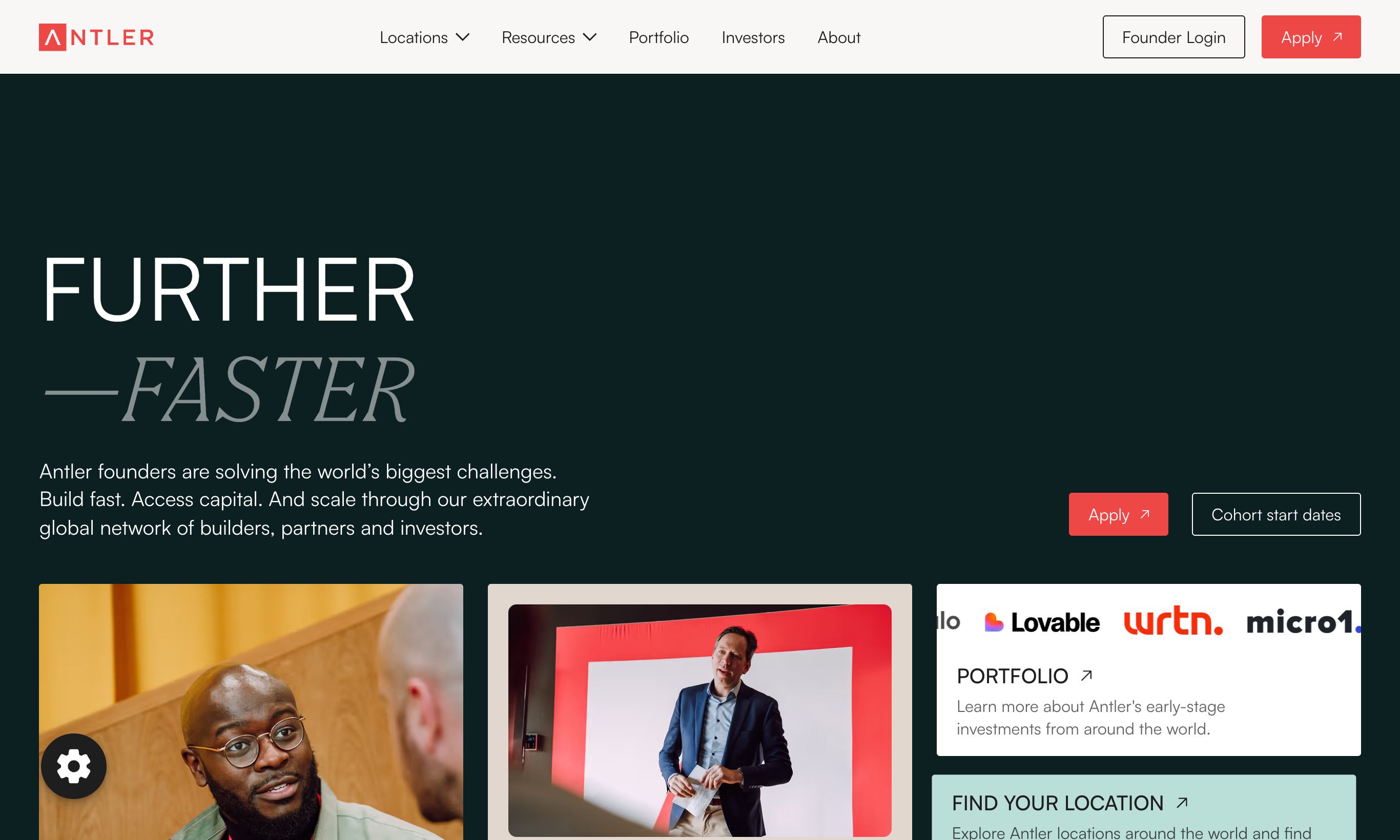 Antler homepage