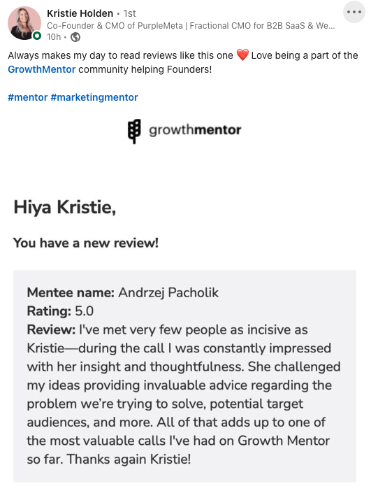 GrowthMentor Review