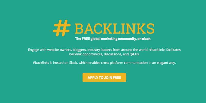 Backlinks Slack Community