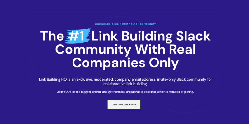 Link Building HQ Slack Community